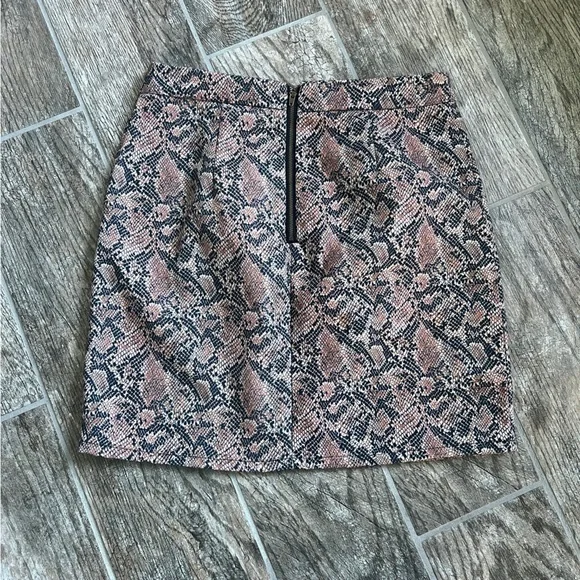 Anthropologie Lea & Viola Snakeskin Print Mini Skirt, Women’s Size Small - Picture 6 of 6